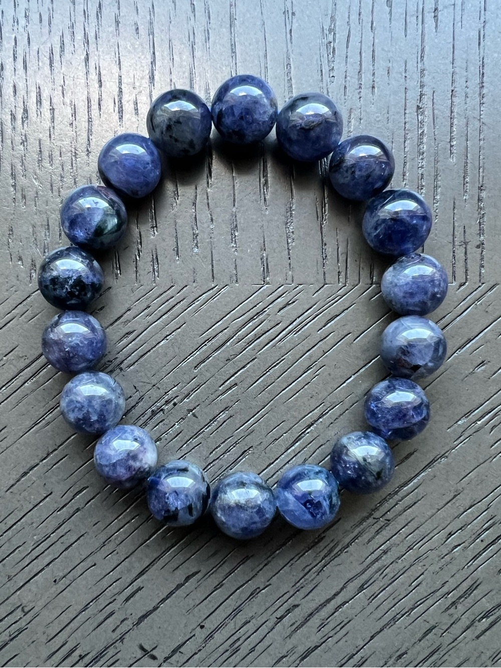 Iolite bracelet 11-12mm SIZE 6.75’